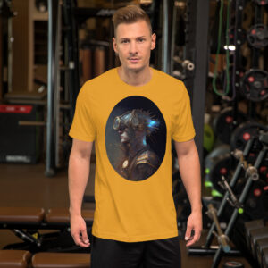 Unisex mustard staple t-shirt - front view